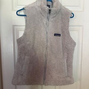 Patagonia Plush Fleece Vest in Light Beige